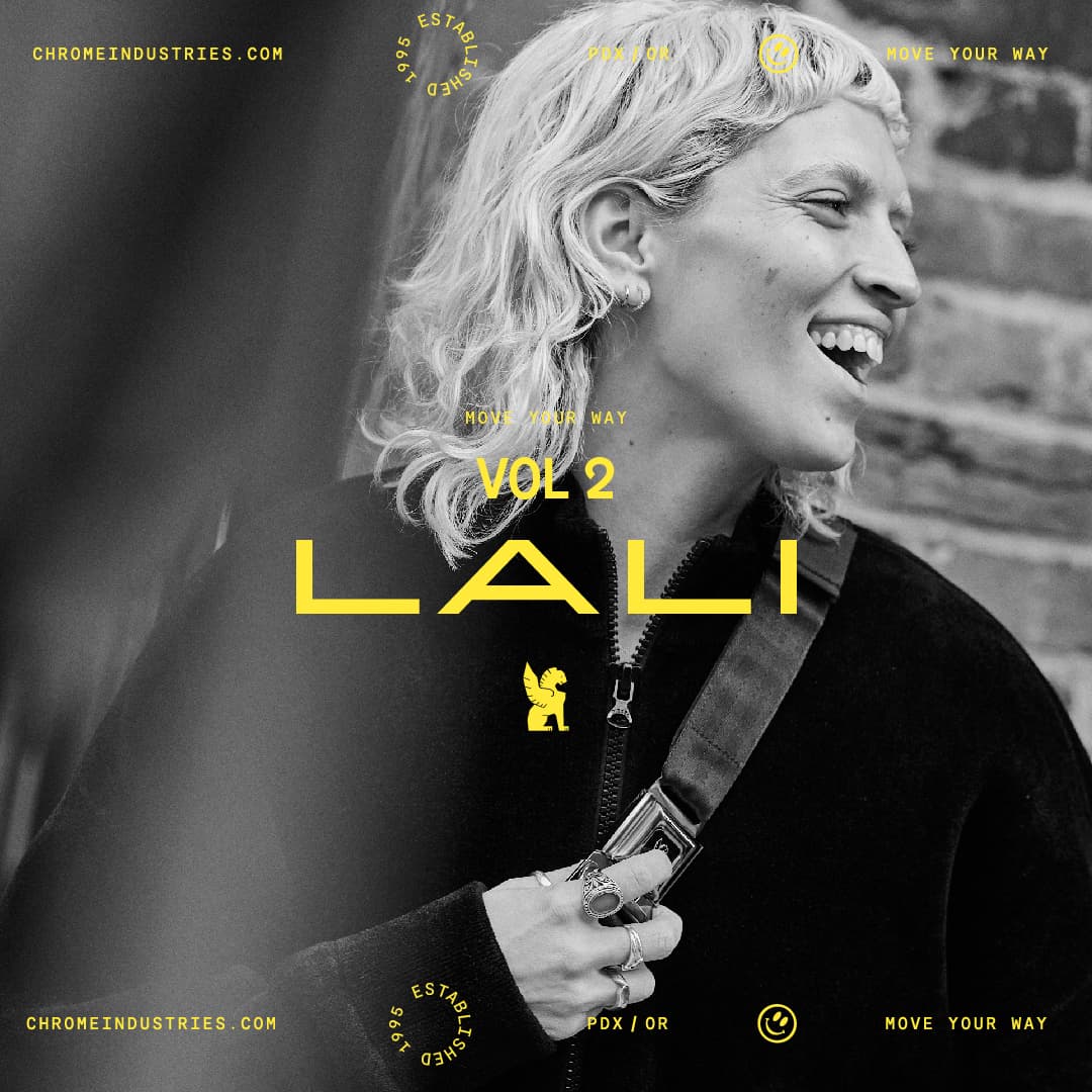 Lali wearing the Kadet laughing